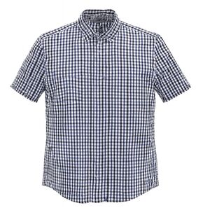 Chaps Men's Casual Button-Down Shirt Size XL Blue Checkered Easy Care